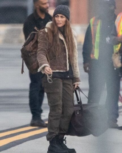 Jennifer Lopez The Mother Shearling Jacket